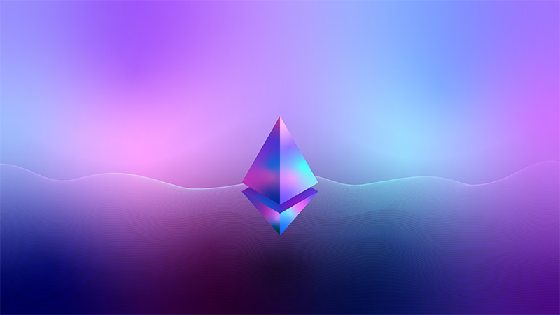 colorful image featuring the ethereum logo